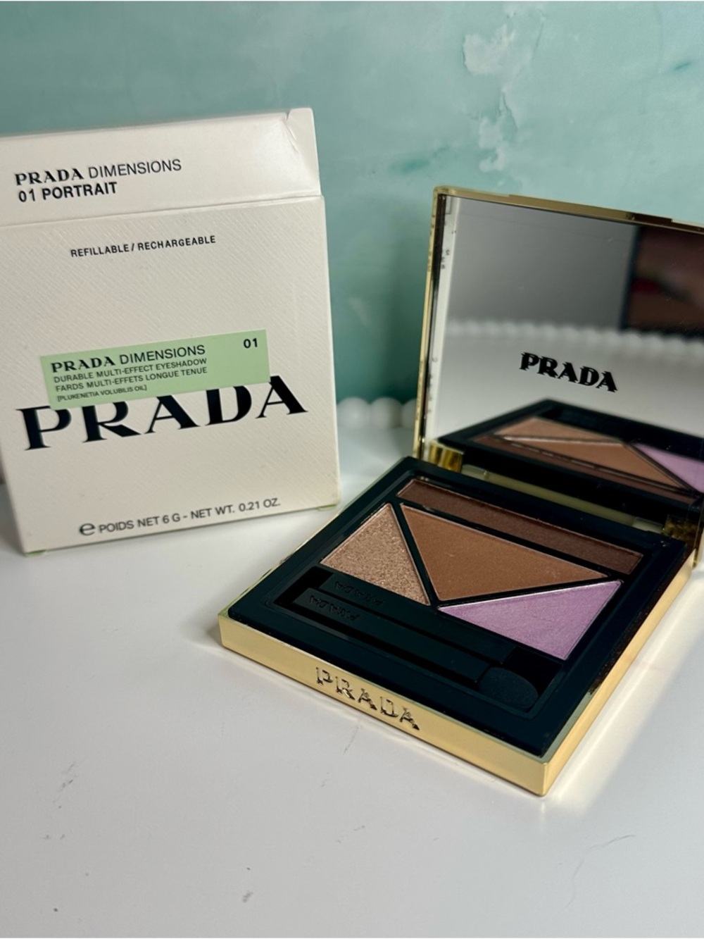 PRADA Dimensions Refillable Eye Shadow Palette #01 PORTRAIT New in box